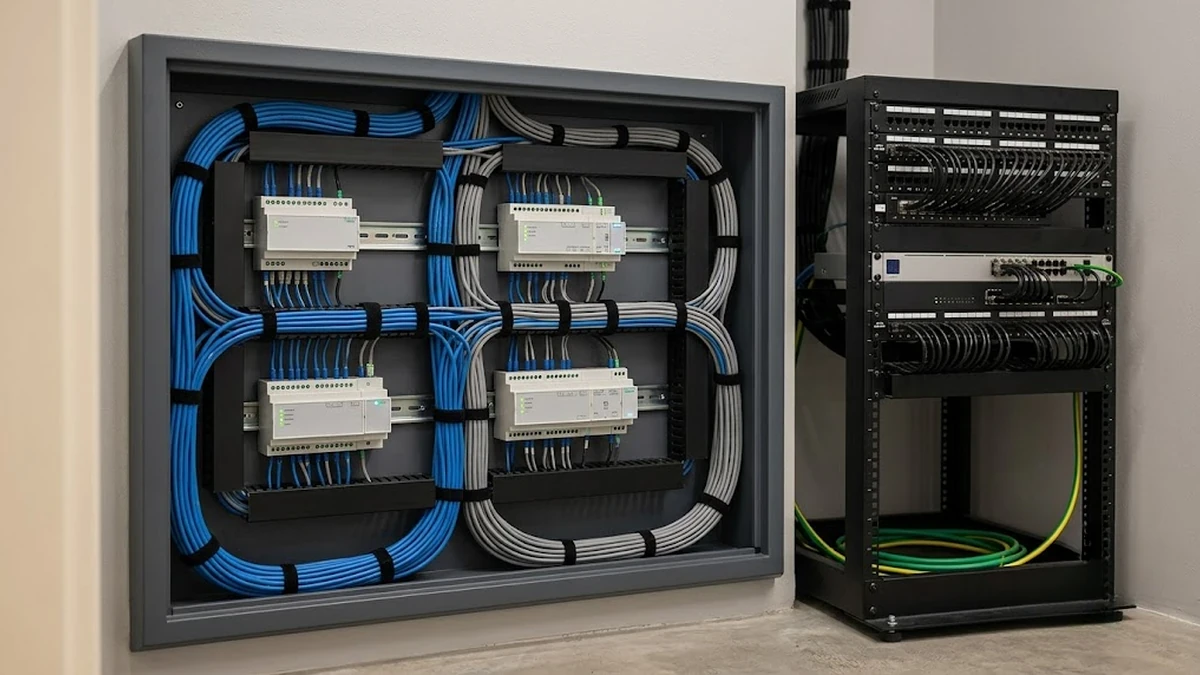 صورة توضح بروتوكولات تشغيل الأنظمة الذكية (KNX, Zigbee, Wi-Fi)