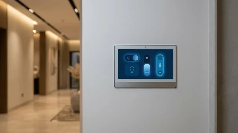 Premium Wall-Mounted Smart Home Control Panel in Luxury Saudi Villa