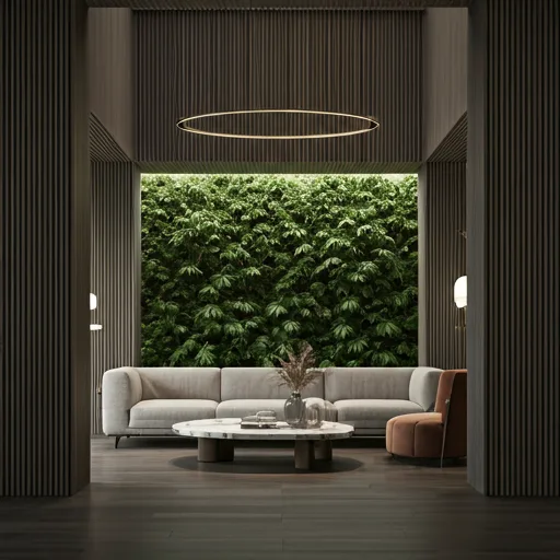 Luxury hotel lobby render