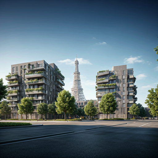 Advanced residential complex architectural render