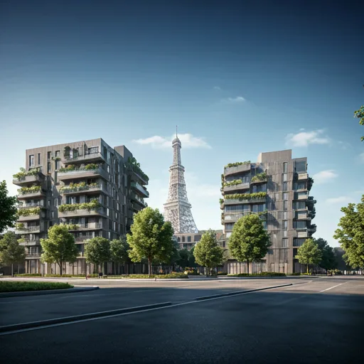 Advanced residential complex architectural render